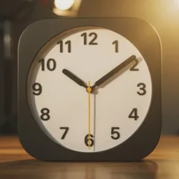 Clock icon in the Cinema style for macOS