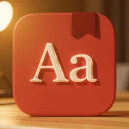 Dictionary icon in the Cinema style for macOS