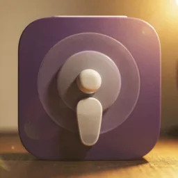 Podcasts icon in the Cinema style for macOS