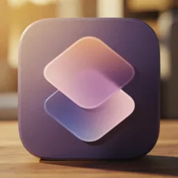 Shortcuts icon in the Cinema style for macOS