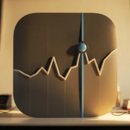 Stocks icon in the Cinema style for macOS