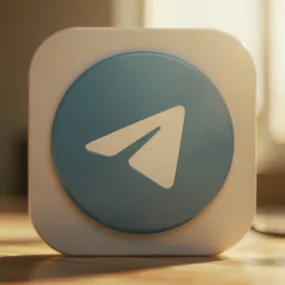Telegram icon in the Cinema style