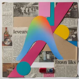 Antigravity icon in the Collage style for macOS