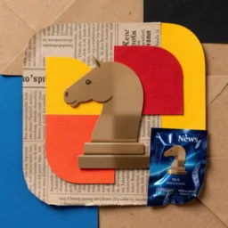 Chess icon in the Collage style for macOS