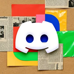 Discord icon in the Collage style