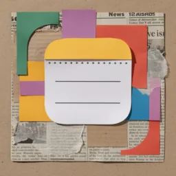 Notes icon in the Collage style for macOS