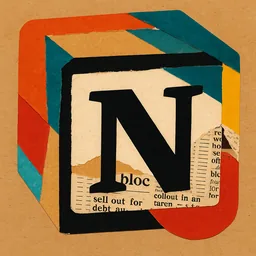 Notion icon in the Collage style