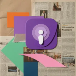 Podcasts icon in the Collage style for macOS