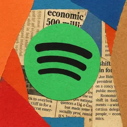 Spotify icon in the Collage style