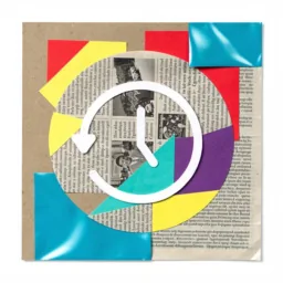 Time Machine icon in the Collage style