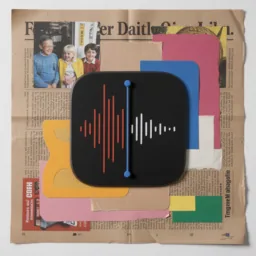 Voicememos icon in the Collage style for macOS