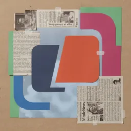 Warp icon in the Collage style for macOS