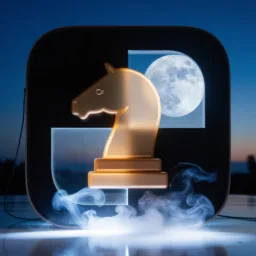 Chess icon in the Dark style for macOS