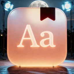Dictionary icon in the Dark style for macOS