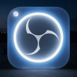 OBS icon in the Dark style for macOS