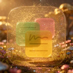 Stickies icon in the Dreamy style for macOS