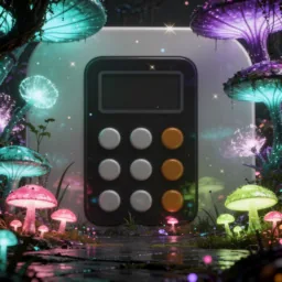 Calculator icon in the Glowy style for macOS