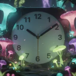 Clock icon in the Glowy style