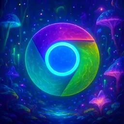 Google Chrome icon in the Glowy style