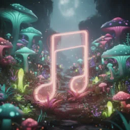 Music icon in the Glowy style