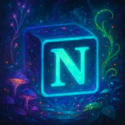 Notion icon in the Glowy style