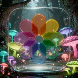 Photos icon in the Glowy style for macOS