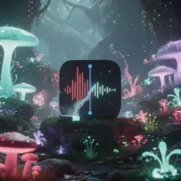 Voicememos icon in the Glowy style for macOS