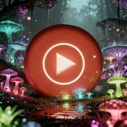 YouTube Music icon in the Glowy style for macOS