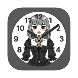 Clock icon in the Goth style for macOS