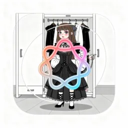 Image Playground icon in the Goth style for macOS