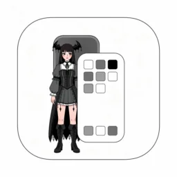 iPhone Mirroring icon in the Goth style