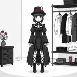 Mail icon in the Goth style