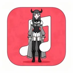 Music icon in the Goth style