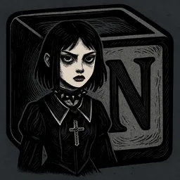 Notion icon in the Goth style