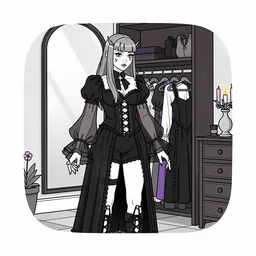 Obsidian icon in the Goth style