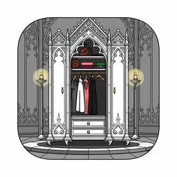 OpenCode icon in the Goth style for macOS