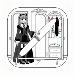 Pages icon in the Goth style for macOS
