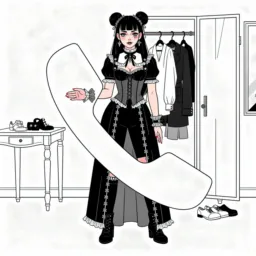 Phone icon in the Goth style
