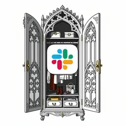 Slack icon in the Goth style