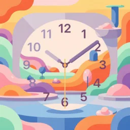 Clock icon in the Illustrated style for macOS