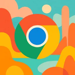 Google Chrome icon in the Illustrated style