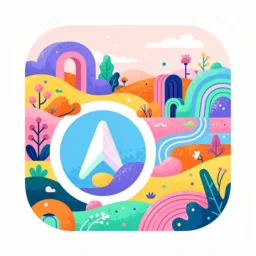 Maps icon in the Illustrated style for macOS