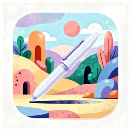 Pages icon in the Illustrated style for macOS