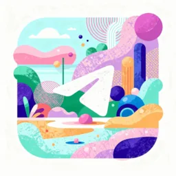 Telegram icon in the Illustrated style