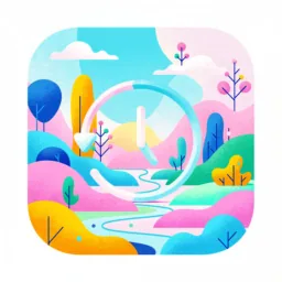 Time Machine icon in the Illustrated style