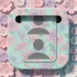 Photo Booth icon in the Lavender style for macOS