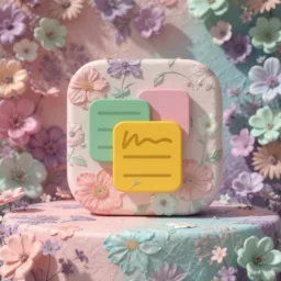 Stickies icon in the Lavender style for macOS