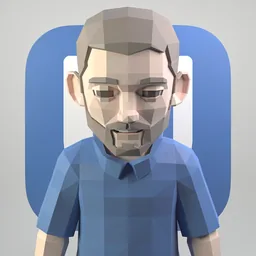 Bitwarden icon in the Low-poly style for macOS