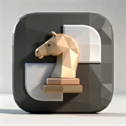 Chess icon in the Low-poly style for macOS