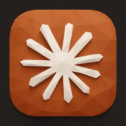Claude icon in the Low-poly style for macOS